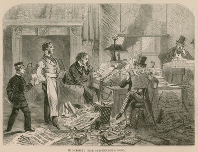 Meia-noite: A sala dos subeditores de English School