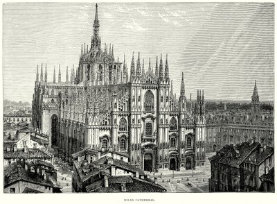 Catedral de Milão (gravura) de English School
