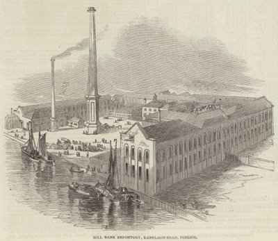 Mill Bank Depository, Ranelagh-Road, Pimlico (gravura) de English School