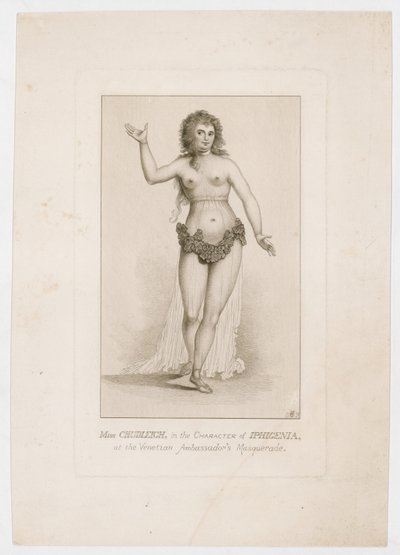 Miss Chudleigh, no personagem de Ifigênia, no Masquerade dos Embaixadores de Veneza de English School