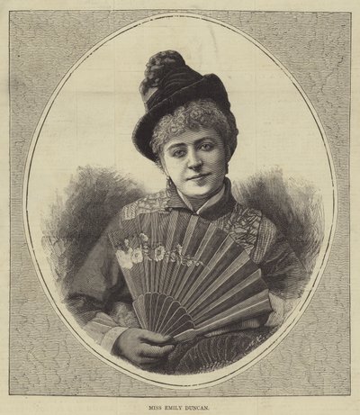 Miss Emily Duncan (gravura) de English School