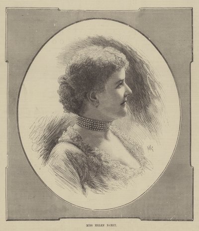 Miss Helen Barry (gravura) de English School