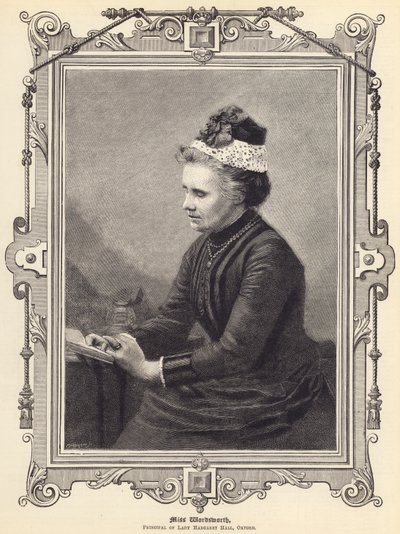 Miss Wordsworth, Directora da Lady Margaret Hall, Oxford (gravura) de English School