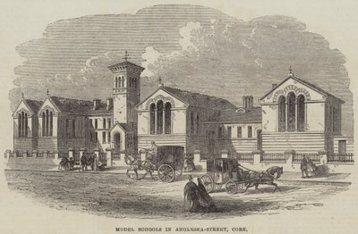 Escolas Modelo em Anglesea-Street, Cork (gravura) de English School