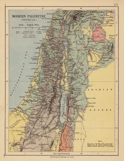 A Palestina moderna (litografia a cores) de English School