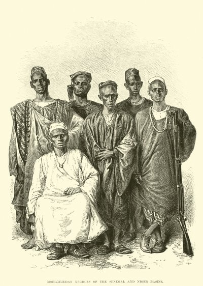 Mohammedan Negroes of the Senegal and Niger Basins (gravura) de English School
