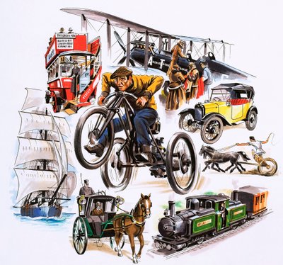 Montagem de formas de transporte de English School
