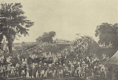 Cerimônia Montem em Salt Hill, 1838 (gravura) de English School