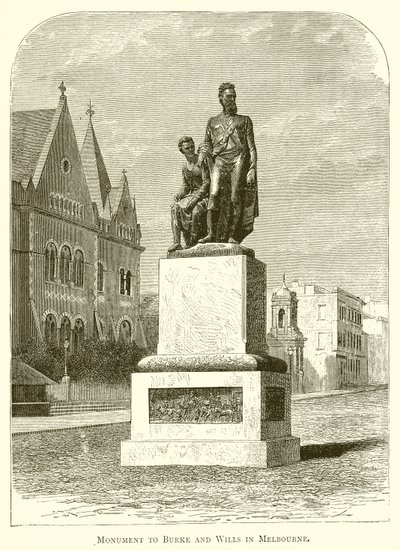 Monumento a Burke e Wills em Melbourne de English School
