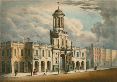 Morgans Improved Protean Scenary: O Royal Exchange, Londres de English School