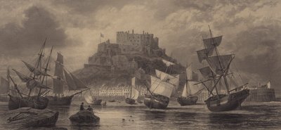 Monte, orgueil, castelo, jersey de English School