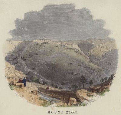 Monte Zion (gravura colorida) de English School