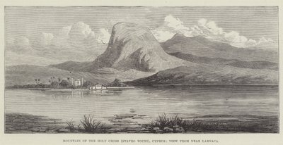 Monte da Santa Cruz (Stavro Vouni), Chipre, Vista de perto de Larnaca (gravura) de English School