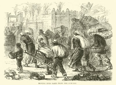 Mudando para Paris dos subúrbios, dezembro de 1870 de English School