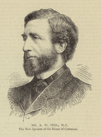 Sr. A W Peel, deputado (gravura) de English School