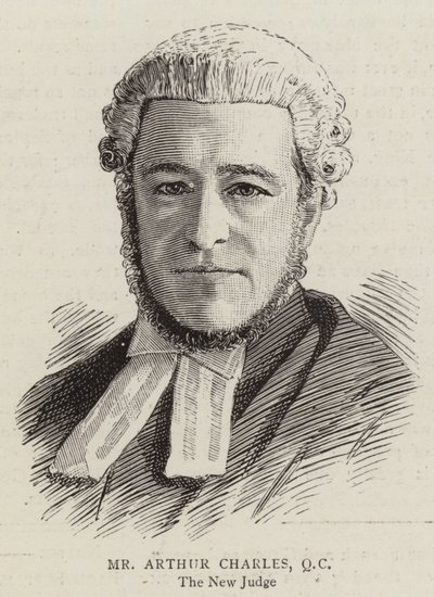 Sr. Arthur Charles, QC (gravura) de English School