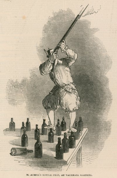 Senhor Auriols garrafa façanha em Vauxhall Gardens, Londres de English School