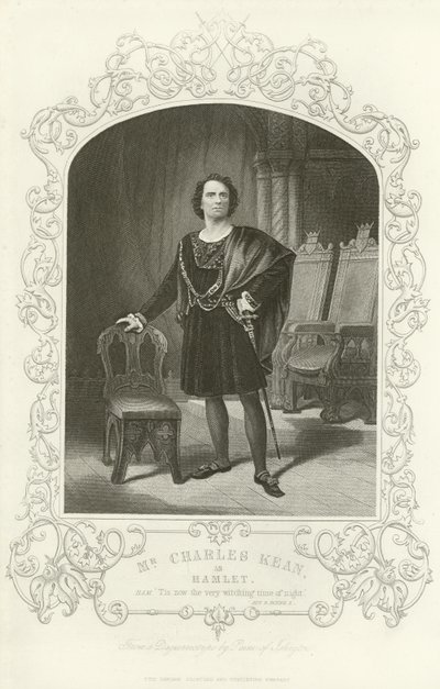 Sr. Charles Kean como Hamlet, Hamlet, Ato III, Cena II de English School