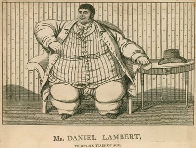 Sr. Daniel Lambert, aos 36 anos de idade, pesava 50 pedras de English School