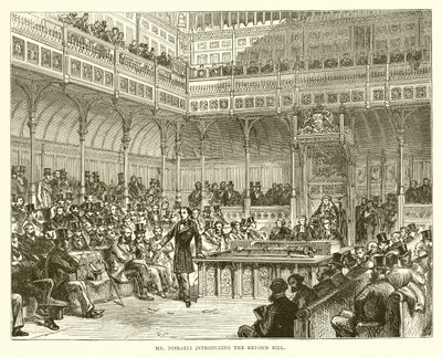 Sr. Disraeli, apresentando a Lei de Reforma de English School