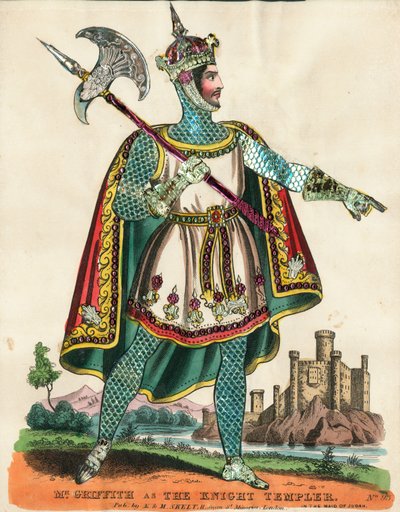 Sr. Griffith como o Cavaleiro Templer na Donzela de Judá de English School