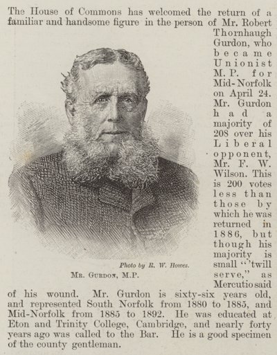 Sr. Gurdon, deputado (gravura) de English School