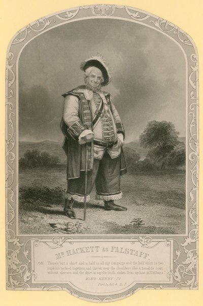 Sr. Hackett como Falstaff de English School