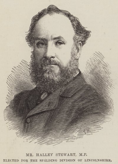 Sr. Halley Stewart, Deputado, eleito para a Divisão Spalding de Lincolnshire (gravura) de English School