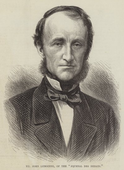 Sr. John Lemoinne, do "Journal des Debats" (gravura) de English School