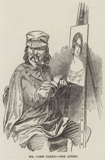 Sr. John Parry, o Artista (gravura) de English School