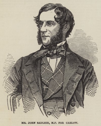 Sr. John Sadleir, deputado por Carlow (gravura) de English School