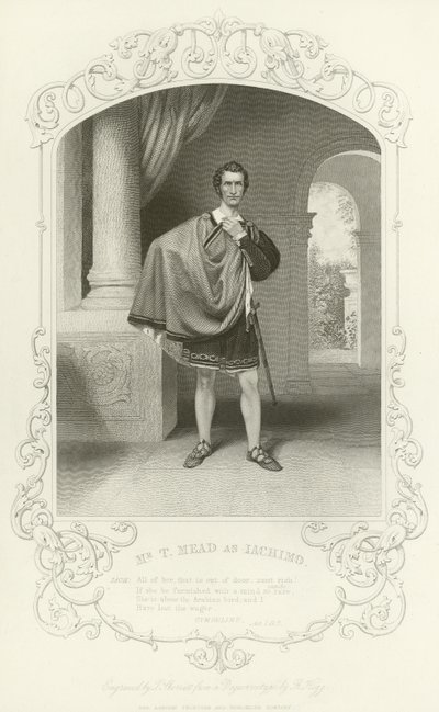 Sr. T Mead como Iachimo, Cymbeline, Ato I, Cena VII de English School