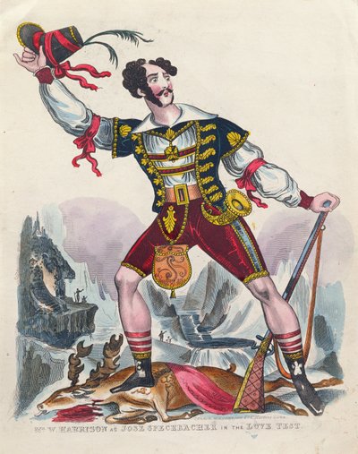 Sr. W. Harrison como Jose Speckbacher no teste do amor, c.1840 de English School