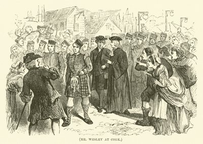 O Sr. Wesley em Cork (gravura) de English School