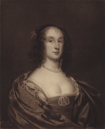 Sra. Fleetwood, anteriormente Sra. Ireton (Bridget Cromwell), filha mais velha de Oliver Cromwell (litografia) de English School