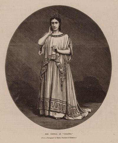 Mrs. Kendal como "Galatea" (gravura) de English School