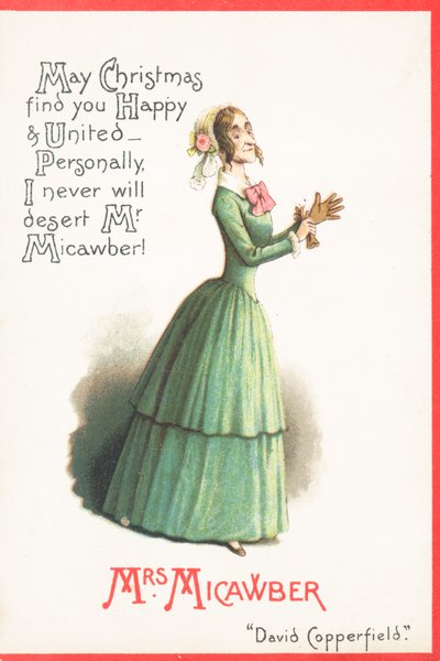 Sra. Micawber, cartão de Natal de English School