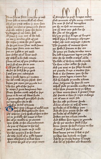 Ms326 f25r, Confessio Amantis por John Gower (caneta e tinta sobre velino) de English School