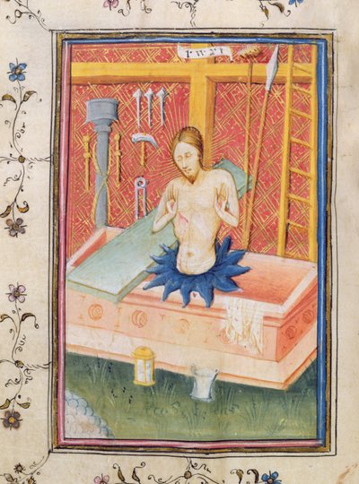 Ms 24 f.8 v. Cristo com os Instrumentos da Paixão, do Knightley Psalter de English School