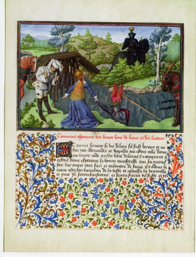 Ms. 2597 Hope Takes Heart sai do Rio das Lágrimas, edição fac-símile de Livre du Coeur dAmours Espris de Rene dAnjou de English School