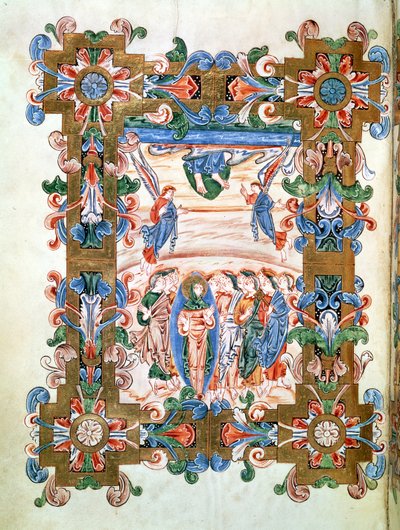 Ms 274 (Y-6) fol.81v A Ascensão de Cristo, do Missal de Robert de Jumieges, c.1016 de English School