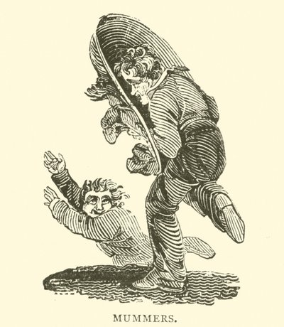 Mummers (xilogravura) de English School