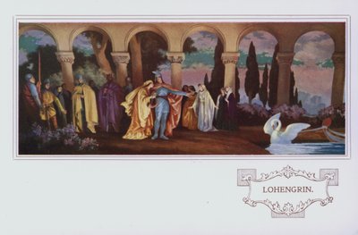 Murais no restaurante Peter Robinson: Lohengrin (cor litho) de English School