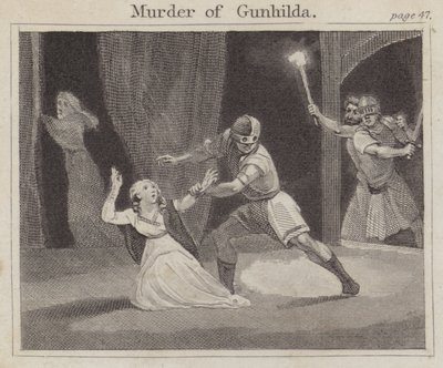 Assassinato de Gunhilda (gravura) de English School