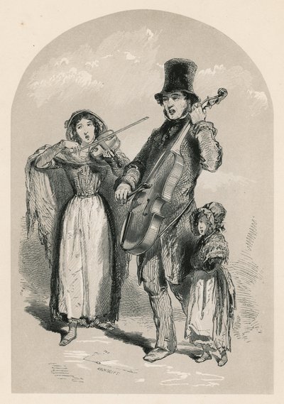 Música na rua, 1849 de English School
