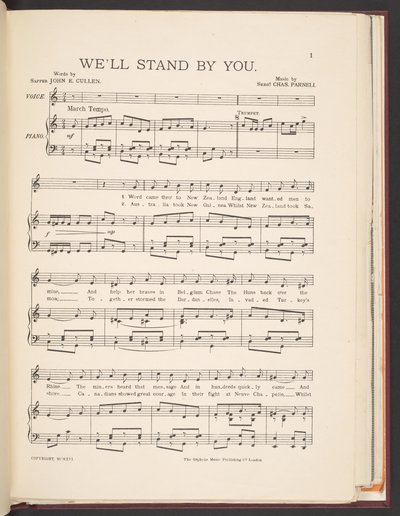 Partitura da canção "We