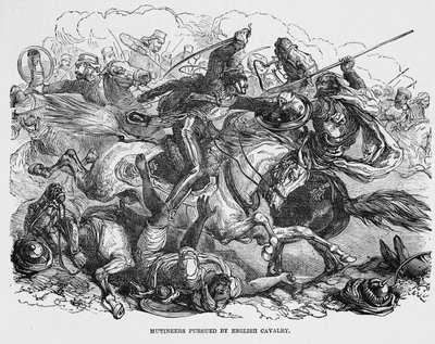 Mutineiros perseguidos pela cavalaria inglesa de English School