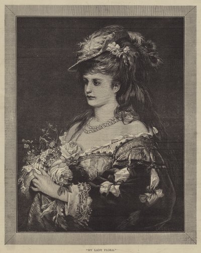 My Lady Flora (gravura) de English School