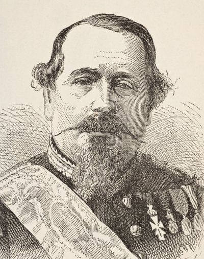 Napoleão III, de "A História Nacional e Nacional da Inglaterra" por William Hickman Smith Aubrey (1858-1916) publicou Londres, c.1890 de English School