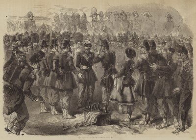 Napoleão, o Terceiro no Acampamento em Chalons (gravura) de English School